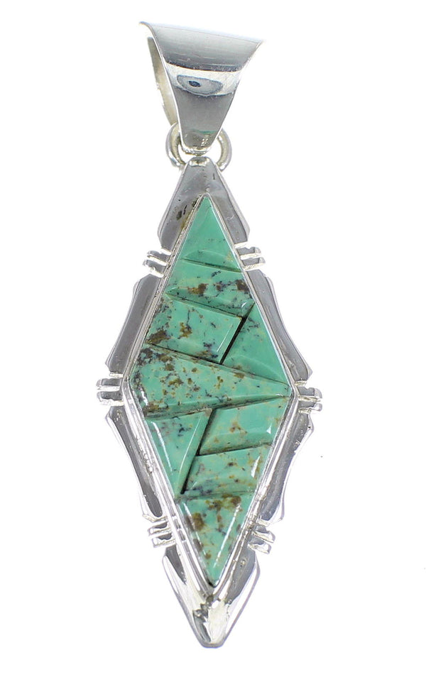 Turquoise And Genuine Sterling Silver Pendant Jewelry VX54801